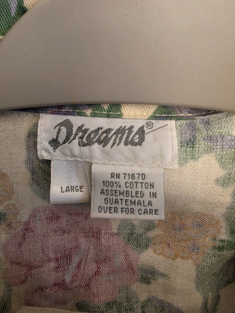80's NWT 100% Cotton VTG Floral Jumpsuit Sz L - Picture 8 of 16